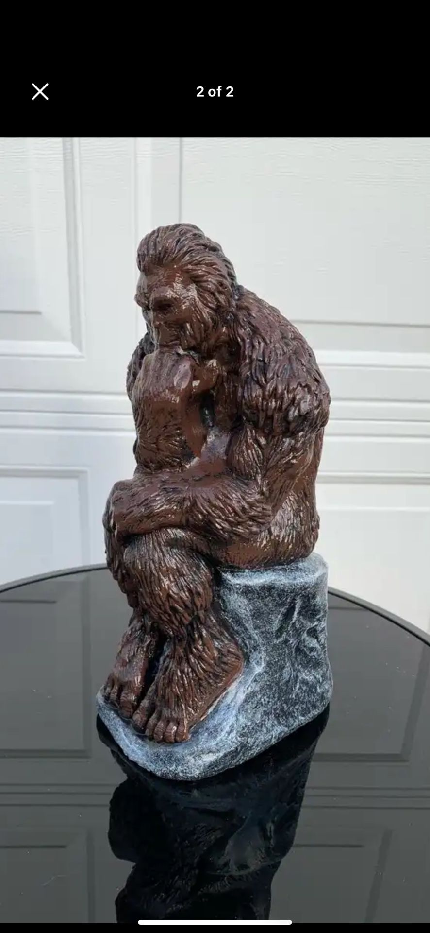 The Bigfoot thinker statue