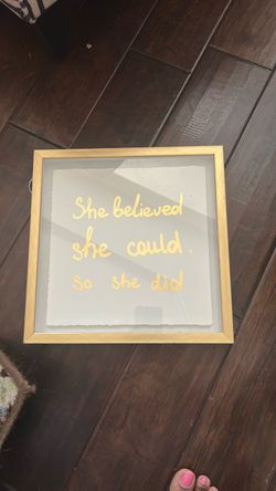 Framed Inspirational Quote Wall Art