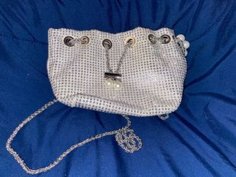 Women’s White Crossbody Shoulder Purse with Gold Hardware