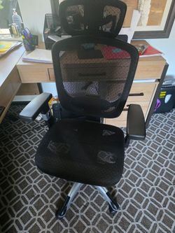 Ergonomic Mesh Office Chair w/ Headrest & Adjustable Arms