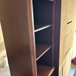 Solid Wood Entertainment Center - Good Condition