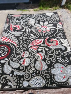 Red,Black and Gray Area Rug