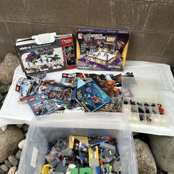 Lego sets: 2 almost complete and a box of assorted Lego