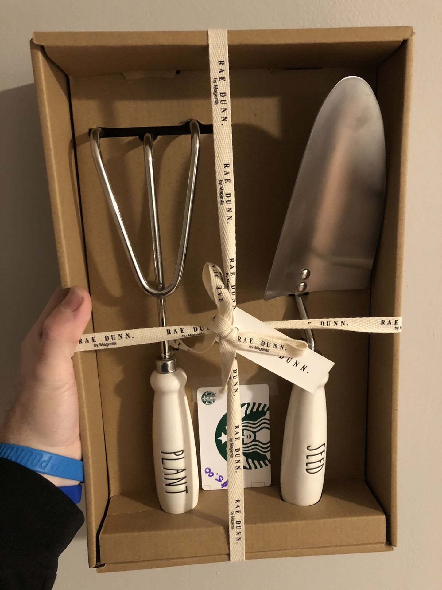 Rae Dunn Garden tools & Starbucks gift card