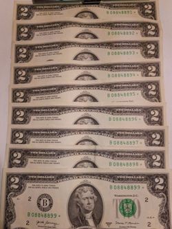 Billetes con estrellas