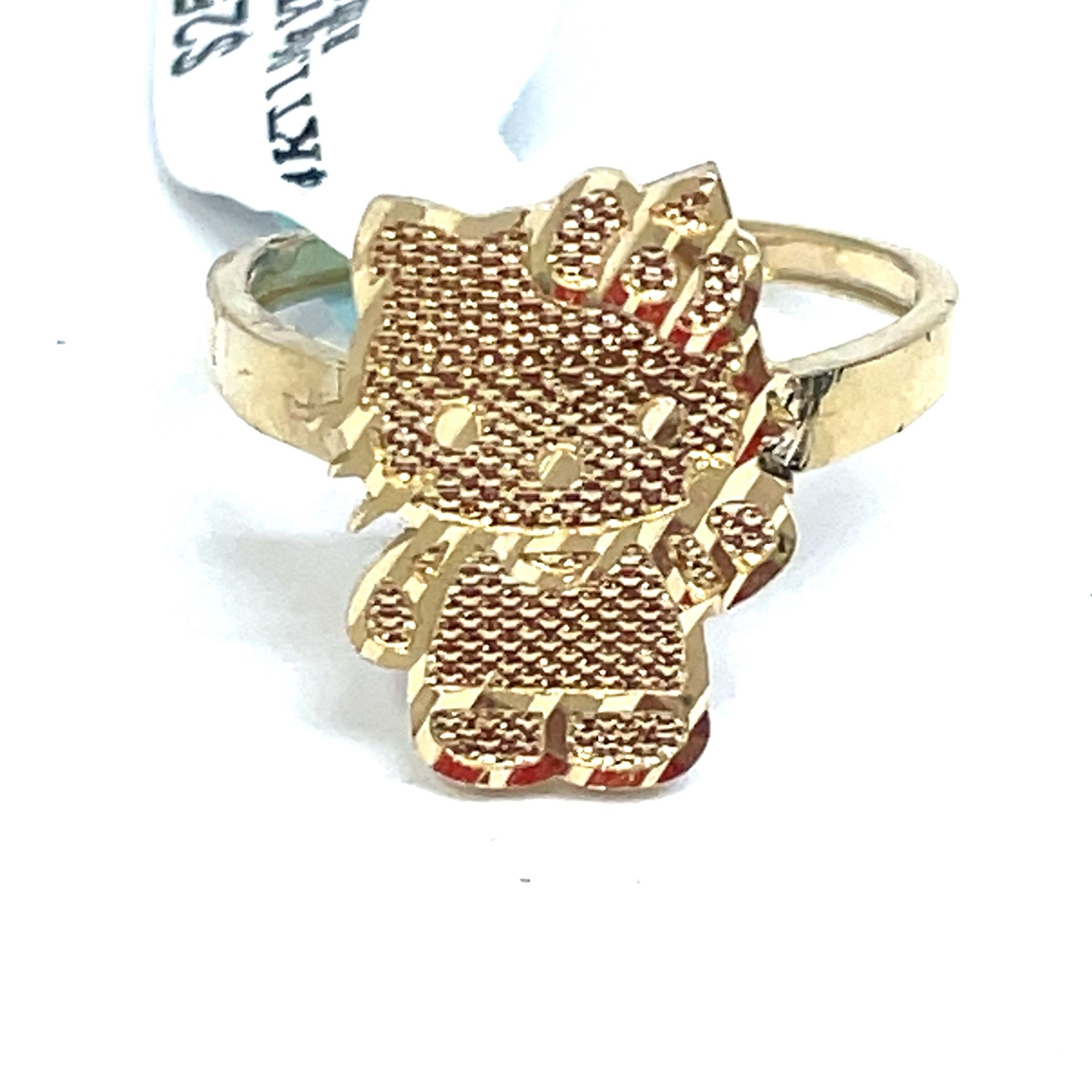 14Kt Yellow Gold Hello Kitty Ring 1.96g Size 6.5 199402/22