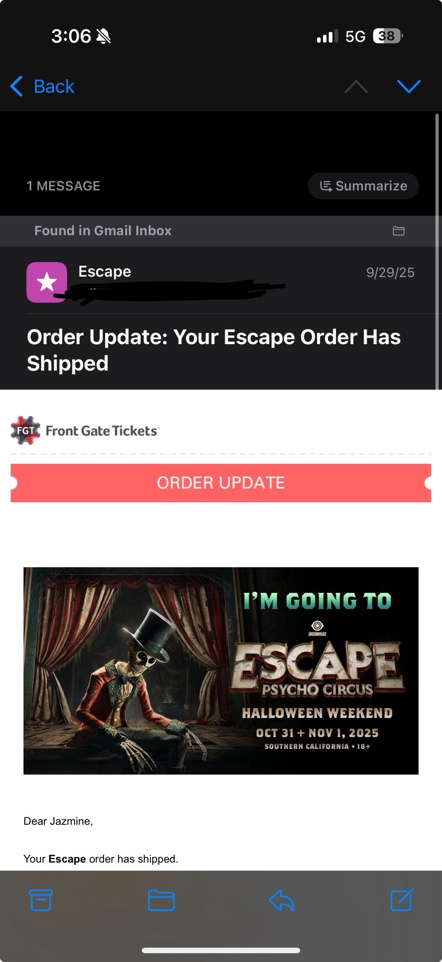 EACAPE TICKETS