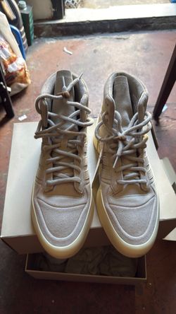 Tan Suede High-Top Sneakers with Gum Sole