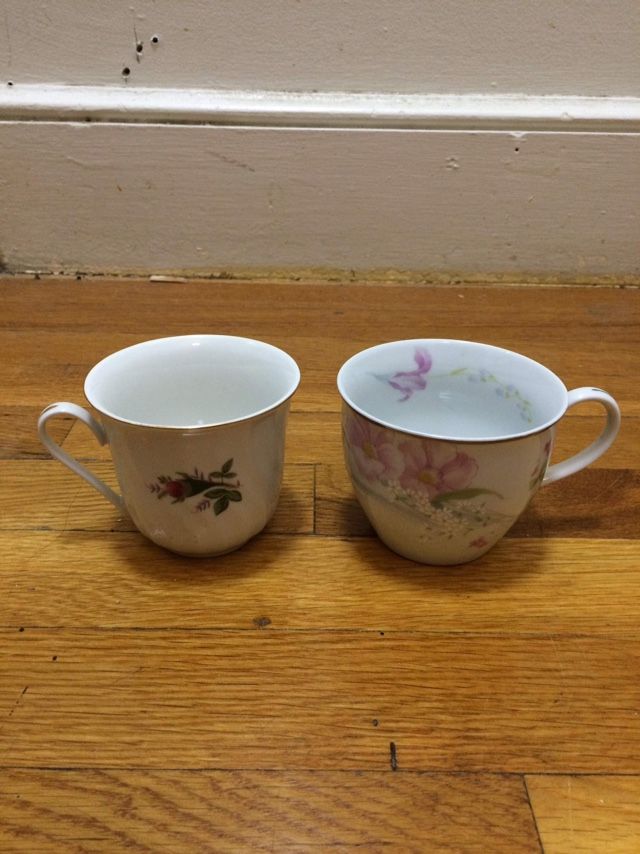 Flower Tea Cups Antique Unique Designs.