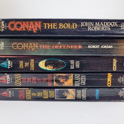 Vintage Conan Novel Paperback Books Roland Green Jordan Roberts - Lot of 5
