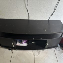 Black TV Stand with Storage – Great Deal!
