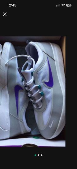 Nike Nyjah White Grape Emerald Sz 12