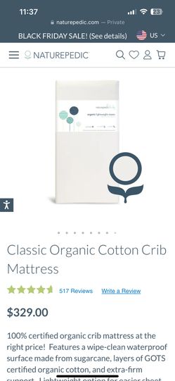 NaturePedic Organic 2 Stage Crib Matteress