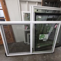 Vinyl White Sliding Window 71 1/2" Wide X 47 1/2" High 