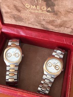 OMEGA, Seamaster POLARIS,  rare day/date dual register ,Gerald Genta  creation !!, MENS 32x37 mm