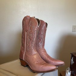 Cowgirl Pink Leather Boots 