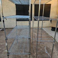 (2) Used Stainless Steel Utility Racks
