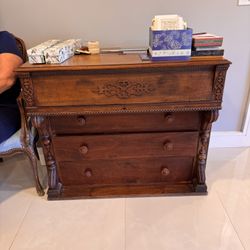 Vintage Solid Wood Butler’s Desk / Secretary Chest