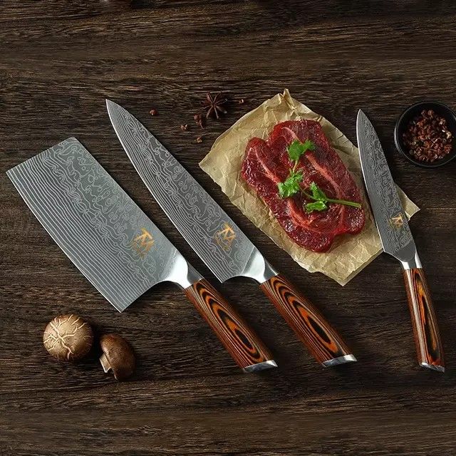 3 pcs Professional Kitchen Chef Knives