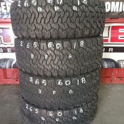 265 60 18 SET 4 LLANTAS BF.GOODRICH.A/T