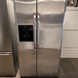 Frigidaire Side By Side Refrigerator Used Clean Stainless Steel 