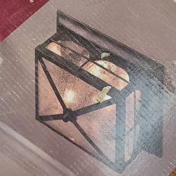 Brimfield 11 in. 2 Light Aged Iron Outdoor Weather Resistant Flush Mount Ceiling Light with Clear Seedy Glass Shade