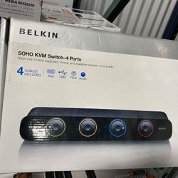 4PORT USB PS2 VGA SOHO KVM SWITCH W/4X 6FT VGA/USB/PS2 CABLES