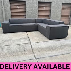 Sectional Sofa Couch 3 Pieces Gray