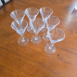 "M" Monogrammed Crystal Glasses