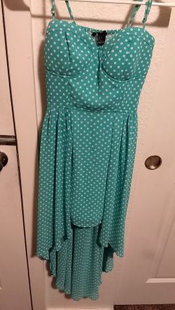 Forever 21 sz S mint green/wht polkadots