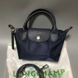 LongChamp Le Pliage Neo Mini pouch with Shoulder Strap