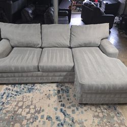 Gray Sectional Sofa with Reversible Chaise