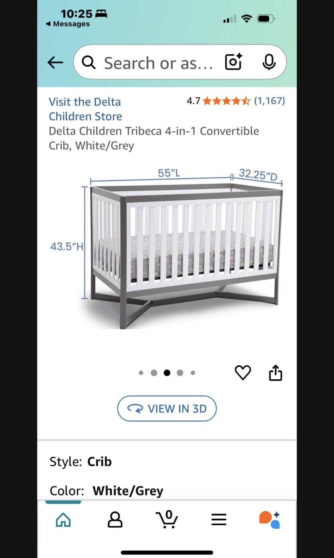Toddler Baby Crib Delta