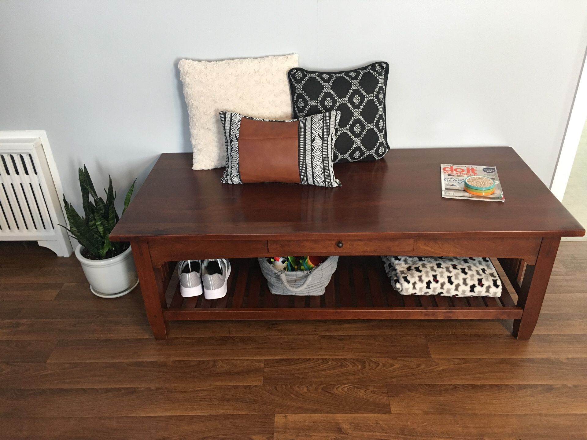 Coffee table (using as entry way bench)