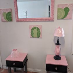 Night Stands, Lamp And mirror