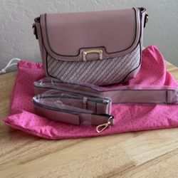 Crossbody Purse with unique design Blush Pink NWOT