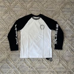 CHROME HEARTS BLACK/WHITE BASEBALL LONG TEE