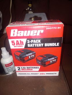 Bauer 2-pack batteries  20volt 5Ah