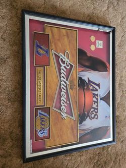 Lakers 2010 Championship Budweiser Mirrored Frame