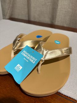 Reef Hali Women's Flip Flops Size 10 Champagne
