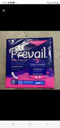 $40 9 Boxes of Prevail Daily Pads 20 count each. 
‎BC-012
