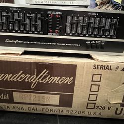 WORKING Soundcraftsmen Record Playback RP2215-R Frequency Equalizer Original Box