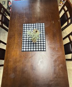 Wooden Table 6 chairs