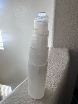 8” Satin Spar (Selenite) Tower