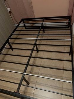 Full size black bed frame