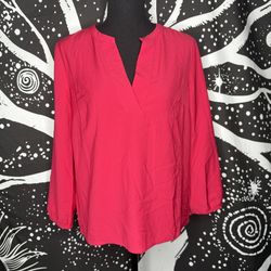J. Crew Vibrant Pink Blouse