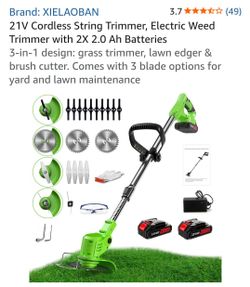 XIELAOBAN 21V Cordless String Trimmer with 2 Batteries