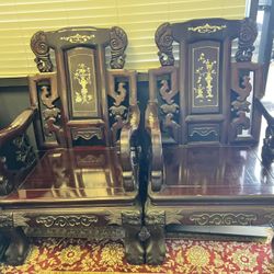 Chinese Handcrafted Rosewood Chairs