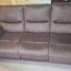 Faux Leather Recliner Sofa