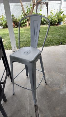 High metal chair